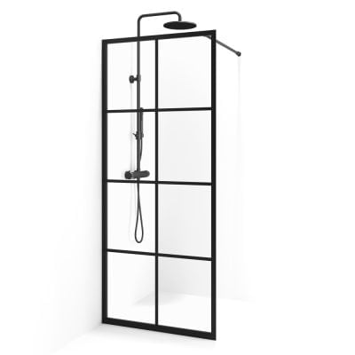 Cassøe New York Brusevæg m. Sprosser 85x201 Sort