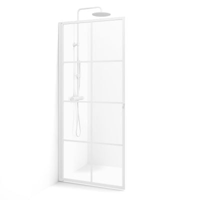 Cassøe New York Brusevæg m. Sprosser 75x201 Hvid