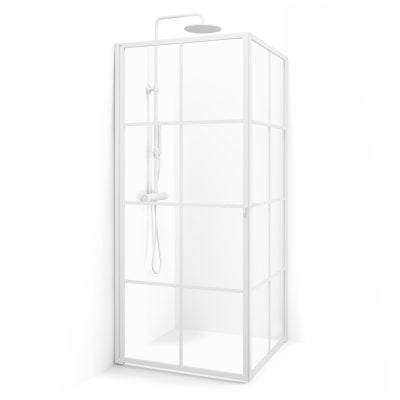 Cassøe New York Hjørneløsning m. Sprosser 2 Døre 78,5x78,5 Hvid