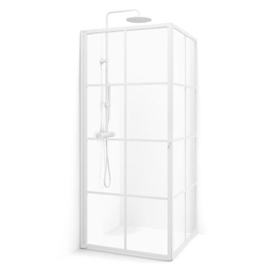 Cassøe New York Hjørneløsning m. Sprosser Dør/Væg 95,5x78,5 Hvid