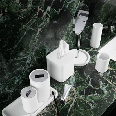 Decor Walther Stone Fritstående Hylde Large Mat Hvid