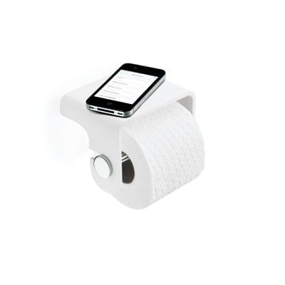 Decor Walther Stone TPH4 Toiletpapirholder Mat Hvid og Krom