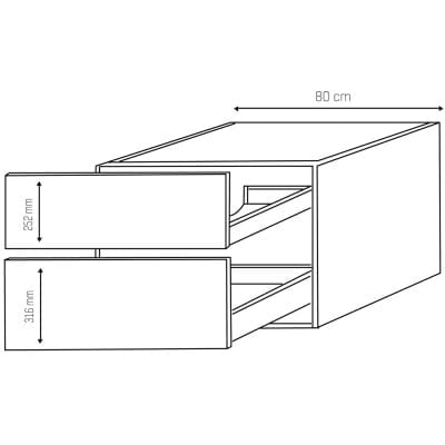 Cassøe Front Vaskeskab 80x57,6 Mat Hvid Porcelæn Vask