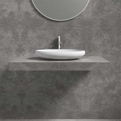 Hvidt Swan OVAL Vask 60x40 Hvid