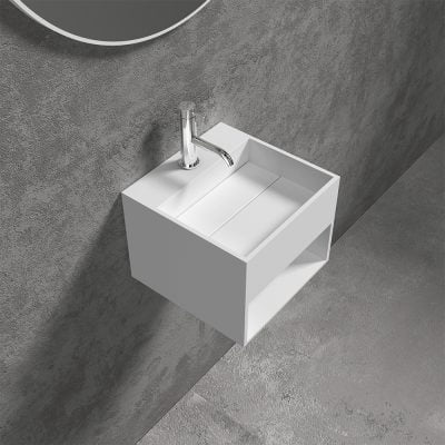 Hvidt O-Box-1 Vask 32,5x32,5 Hvid