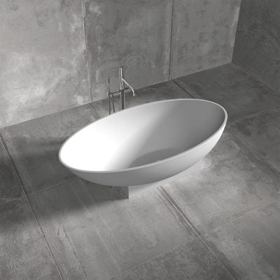 Hvidt Pedestal Badekar 175x88 Hvid