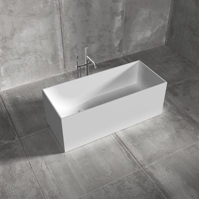 Hvidt Sunbed Badekar 156x67 Hvid