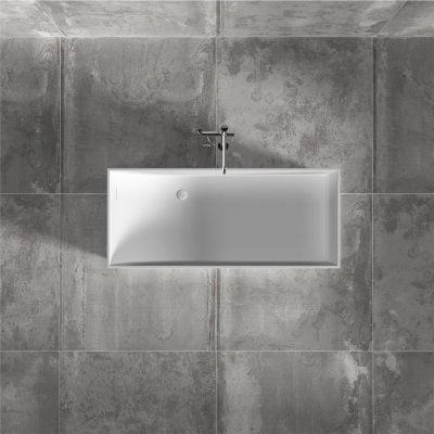 Hvidt Sunbed Badekar 169x72 Hvid