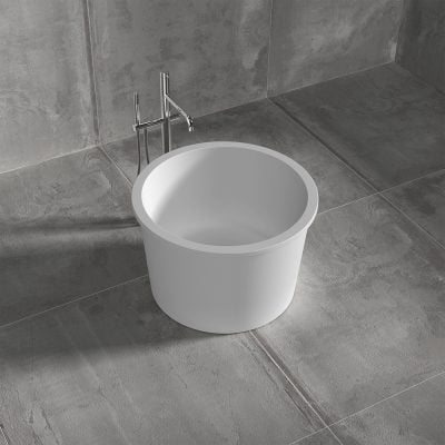 Hvidt Barrel Badekar Ø85 Hvid