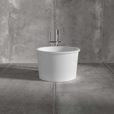 Hvidt Barrel Badekar Ø85 Hvid