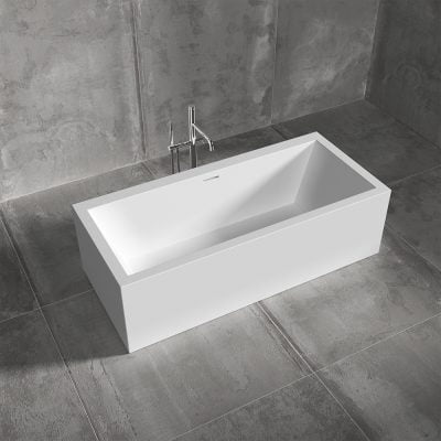 Hvidt Q-Prime Badekar 180x80,8 Hvid