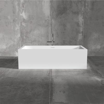 Hvidt Q-Prime Badekar 180x80,8 Hvid