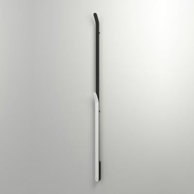 INR Bow El-håndklædetørrer 170x4 Sort Mat Hvid