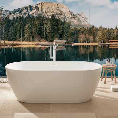 Fischer Fritstående Ovalt Badekar 150x70