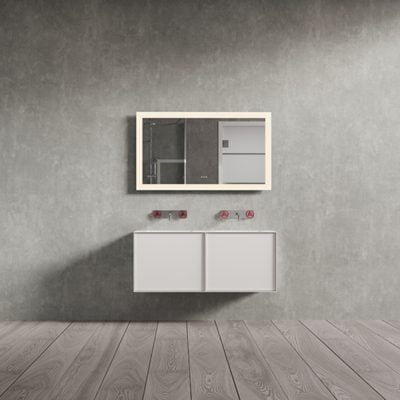 Copenhagen Bath Larvik Spejl m. Højtaler 120x70 Mat Hvid