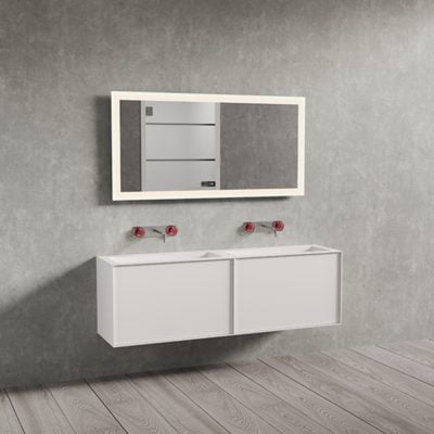 Copenhagen Bath Larvik Spejl m. Højtaler 140x70 Mat Hvid