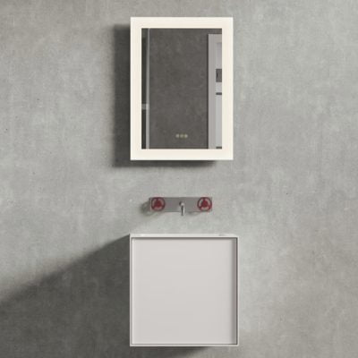 Copenhagen Bath Larvik Spejl m. Højtaler 60x70 Mat Hvid