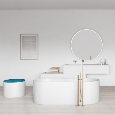 Copenhagen Bath SQ1 Badekar 169,5x71 Mat Hvid