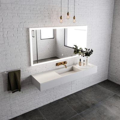 Copenhagen Bath Enköping Vask 120x40 Mat Hvid