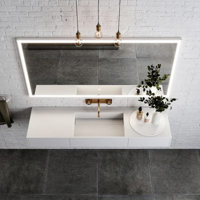 Copenhagen Bath Enköping Vask 120x40 Mat Hvid