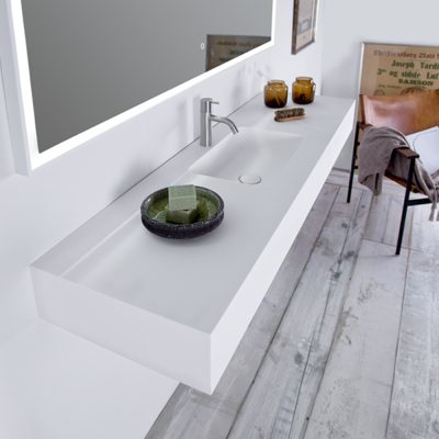 Copenhagen Bath Furesø Vask 140x40 Mat Hvid