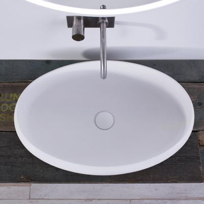 Copenhagen Bath Rosenborg Oval Vask 60x40 Mat Hvid
