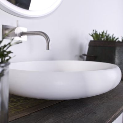 Copenhagen Bath Rosenborg Rund Vask Ø40 Mat Hvid