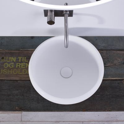Copenhagen Bath Rosenborg Rund Vask Ø40 Mat Hvid