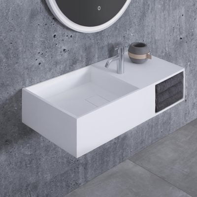 Copenhagen Bath Søndersø venstre Vask 80x40 Mat Hvid