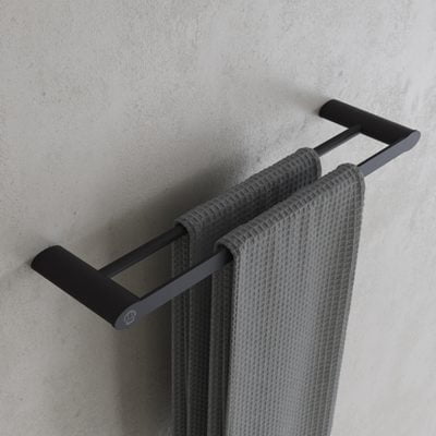 Copenhagen Bath CB 200 Dobbelt Håndklædeholder 60 Mat Sort