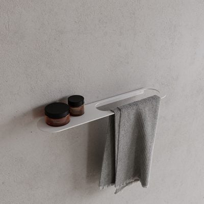 Copenhagen Bath CB 100 Håndklædeholder med hylde 50 Mat Hvid