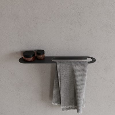 Copenhagen Bath CB 100 Håndklædeholder med hylde 50 Mat Sort