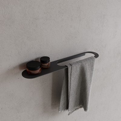 Copenhagen Bath CB 100 Håndklædeholder med hylde 50 Mat Sort