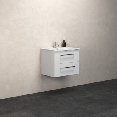 Dansani Luna Vaskeskab 49,5x61x45,5 Hvid højglans Porcelænsvask