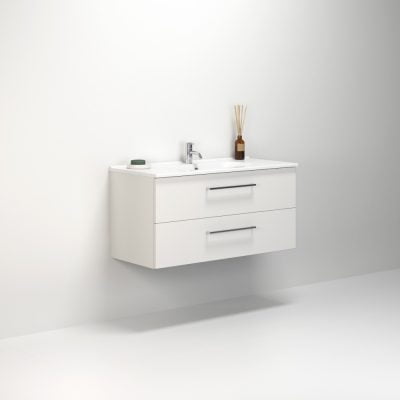 Dansani Luna Vaskeskab 49,5x101x45,5 Hvid mat Porcelænsvask