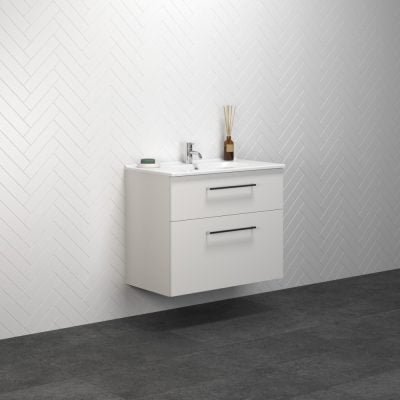 Dansani Luna Vaskeskab 65,5x80,2x45,5 Hvid mat Porcelænsvask