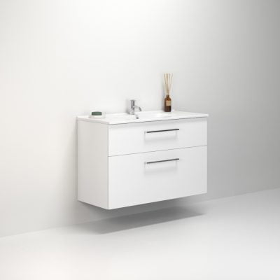 Dansani Luna Vaskeskab 65,5x100,2x45,5 Hvid højglans Porcelænsvask Dansani Luna Vaskeskab 65,5x100,2x45,5 Hvid højglans Porcelænsvask