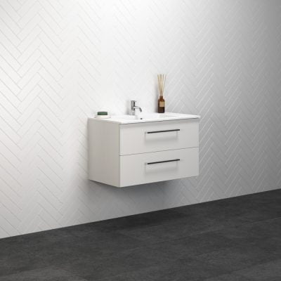 Dansani Luna Vaskeskab 49,5x80,2x45,5 Hvid mat Kompositvask