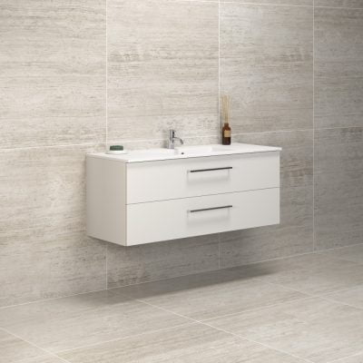 Dansani Luna Vaskeskab 49,5x120,2x45,5 Hvid mat Kompositvask