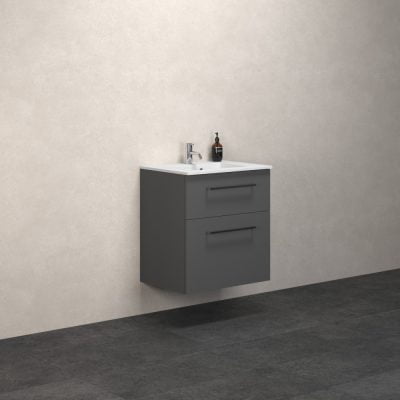 Dansani Luna Vaskeskab 65,5x60,2x45,5 Hvid mat Kompositvask