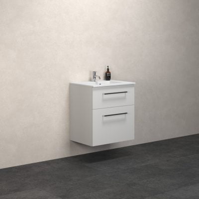 Dansani Luna Vaskeskab 65,5x60,2x45,5 Grå mat Kompositvask