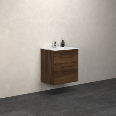 Dansani Luna Vaskeskab 65,5x60,2x45,5 Brun eg Kompositvask Dansani Luna Vaskeskab 65,5x60,2x45,5 Brun eg Kompositvask