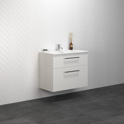 Dansani Luna Vaskeskab 65,5x80,2x45,5 Hvid mat Kompositvask