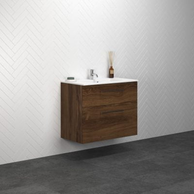 Dansani Luna Vaskeskab 65,5x80,2x45,5 Brun eg Kompositvask