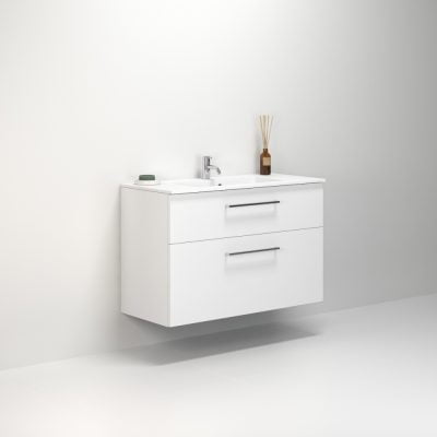 Dansani Luna Vaskeskab 65,5x100,2x45,5 Hvid højglans Kompositvask Dansani Luna Vaskeskab 65,5x100,2x45,5 Hvid højglans Kompositvask