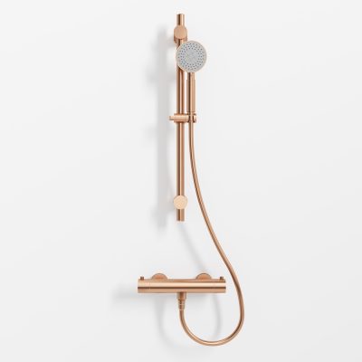 SS304 Brusesæt M. Glidestang Børstet Kobber SS304 Brusesæt M. Glidestang Børstet Kobber