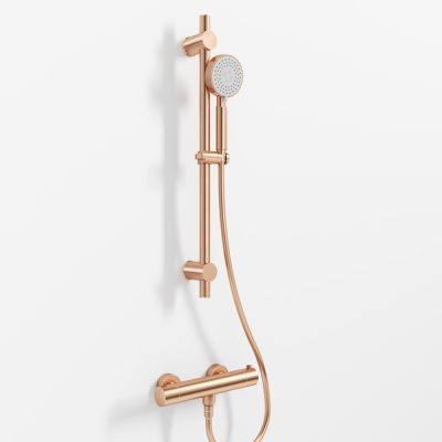 SS304 Brusesæt M. Glidestang Børstet Kobber SS304 Brusesæt M. Glidestang Børstet Kobber