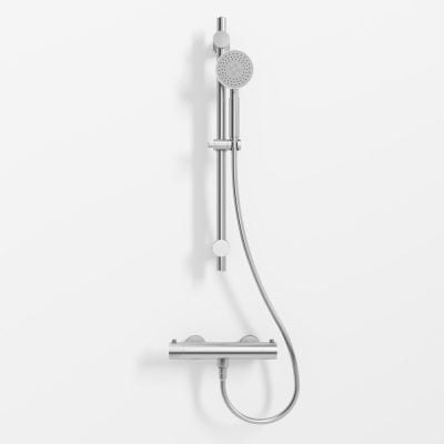 SS304 Brusesæt M. Glidestang Poleret Stål SS304 Brusesæt M. Glidestang Poleret Stål