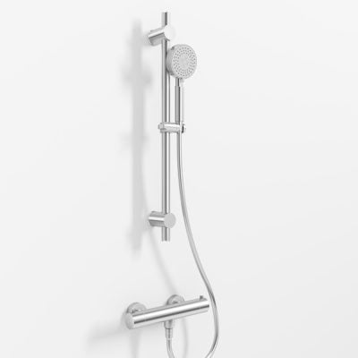 SS304 Brusesæt M. Glidestang Poleret Stål SS304 Brusesæt M. Glidestang Poleret Stål