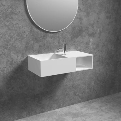 Hvidt O-Box-3 Vask 80x40 Hvid